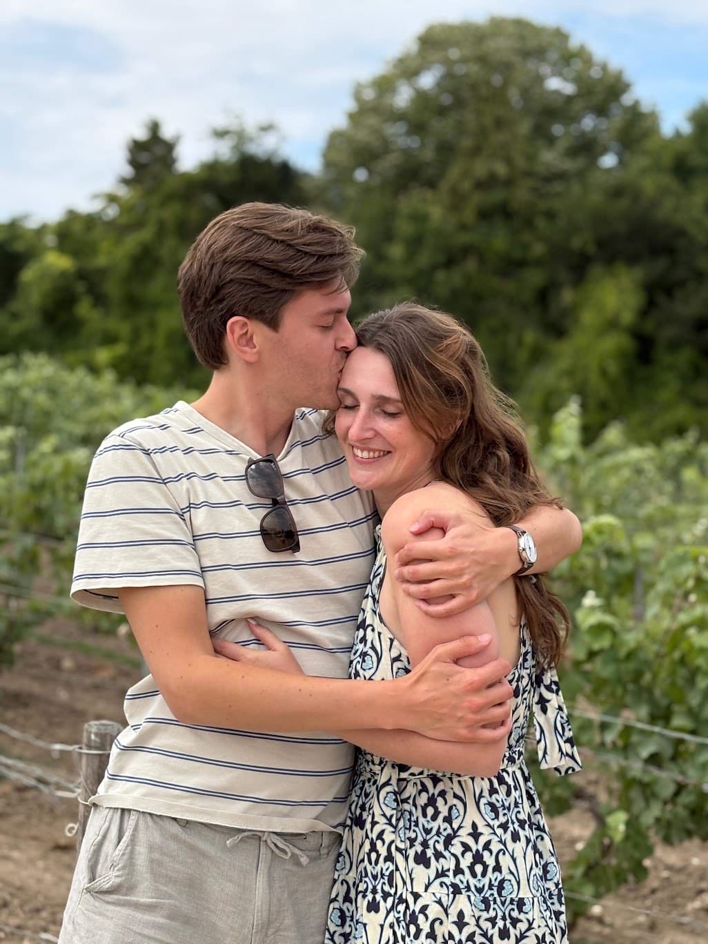 Lisa en Maarten in de wijngaard